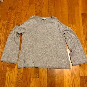 Gap Gray Cold Shoulder Sweater